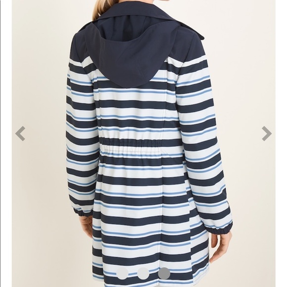 CHICO’S blue striped rain jacket - Picture 3 of 9